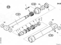 1484624 Ремкомплект гидроцилиндра подъема стрелы O&amp;K RH6