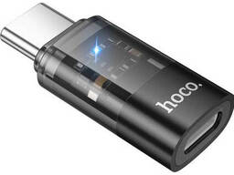 Адаптер Hoco UA36D Type-C to Lightning (M/F) Black