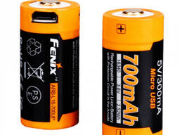 Аккумулятор Fenix 16340 700 UP mAh Li-ion micro usb, Аккумуляторная батарейка