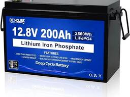Акумулятор Lifepo4 200 Ач 12.8 В Літій-залізо-фосфат DC HOUSE
