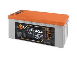 Аккумулятор LP LiFePO4 25,6V - 230 Ah (5888Wh) (BMS 200A/100А) пластик LCD Smart BT
