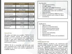 Акриловая дисперсия Tritex PA 50 МТП 18°C