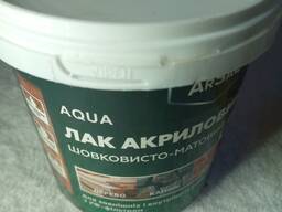 Акриловый лак прозрачной и затирка.