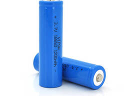 Акумулятор 18650 Li-Ion Vipow ICR18650 TipTop, 1200mAh, Blue