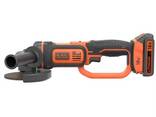 Акумуляторна кутова шліфувальна машина Black+Decker BCG720M1 : з АКБ 18В 4Аh, диск 125. .. - фото 3
