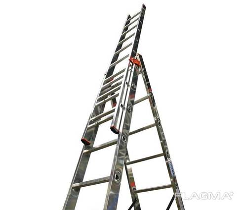 Алюминиевая трехсекционная усиленная лестница 3*13