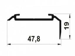Алюминиевый порожек противоскользящий угловой УР-5020 ПАС 1