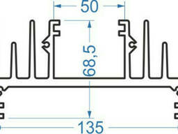 Алюминиевый светодиодный профиль 135x68,5