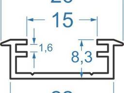 Алюминиевый светодиодный профиль 26х8