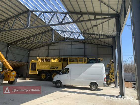 Каркас ангару 15х42х5 під склад, ферми, стійки, під цех, зерно, навіс