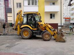 Аренда экскаватора погрузчика. Аренда jcb Киев.