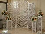 Аренда, прокат свадебного декора- свадебная арка, резная ширма - фото 3