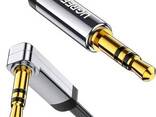 Аудиокабель mini jack 3,5 mm Ugreen Straight to angle flat cable с угловым L-образным. .. - фото 5