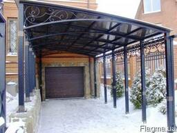 Авто навесы. Металлические навесы и накрытия. Козырьки. Сварка