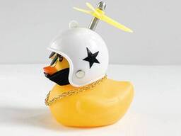 Автомобильная утка с шлемом и креплением Funny Ducks White 2 10044