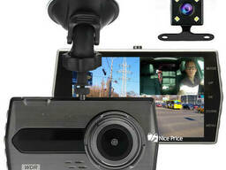 Автомобильный видеорегистратор UKC CSZ-Z27 WDR Full HD 1080P 2 камеры Black (4417)