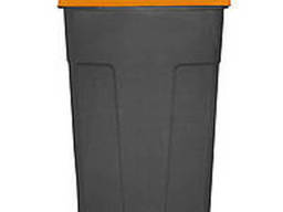 Бак мусорный -90л, с крышкой, пластик, Киев Украина, Оранжевый