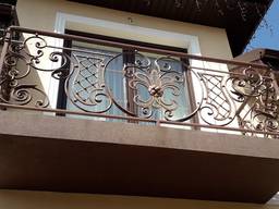 Балконное ограждение сварное, кованое, кованые балконы