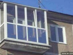 Балконы металлопластиковые французского вида.