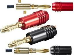 Banana штекер Plug 24k Gold (пара)