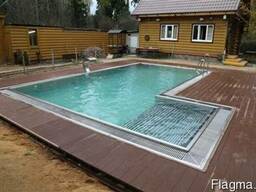 Бассейны под ключ, бетон , полипропилен, нержавейка Источник: