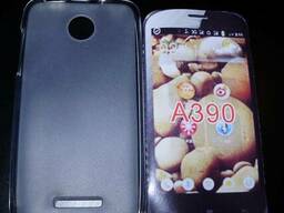 Белый силиконовый чехол Lenovo A390 IdeaPhone