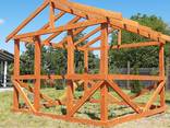 Беседка деревянная 3х3м - фото 3