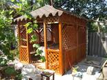 Беседка деревянная четырехгранная - фото 2