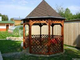Беседка деревянная восьмигранная
