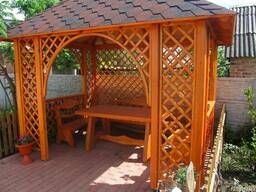 Беседка из натурального дерева