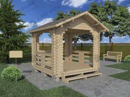 Беседки садовые из профилированного мини-бруса камерной сушки