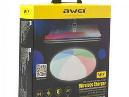 Беспроводная зарядка с подсветкой 7 цветов 10W 7 Color Awei W7 + Wireless Charge