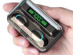 Бездротові bluetooth навушники True Wireless F9-5 TWS з вбудованим Power Bank, вакуумні на