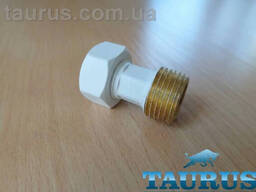 Біла компактна mini - американка пряма ThermoPulse white 1/2". Різьбовий фітинг, згін. ..