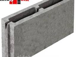 Блок будівельний бетонний шлакоблок перегородковий 390х90х188