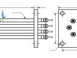 Блок нагревателей 12,0 кВт ТЭНБ-3 из трех нагревателей.