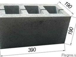 Блок строительный 390х190х90
