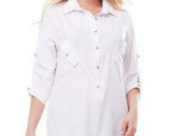 Блуза-рубашка удлиненная батал с 48 по 58 размер 6 цветов