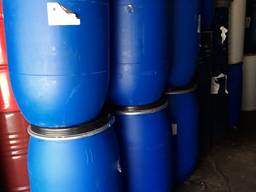 Бочки 220 л. бу п/е харчові зі знімною кришкою та хомутом