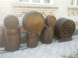 Бочки дубовые винно-коньячные, купели дубовые