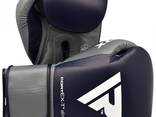 Боксерские перчатки RDX Leather Pro C4 Blue 12 ун - фото 2