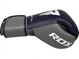 Боксерские перчатки RDX Leather Pro C4 Blue 12 ун - фото 6