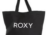 Большая женская пляжная сумка 100% коттон Roxy черная - фото 2