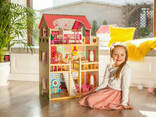 Большой игровой Кукольный домик EcoToys 4109 Roseberry деревянный 3 этажа + 5 комнат +. .. - фото 2