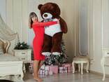Большой плюшевый медведь Yarokuz Джеральд 165 см Шоколадный