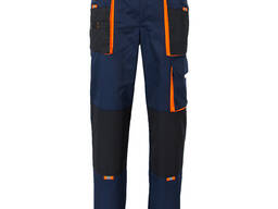 Брюки синьо-чорного коліру з помарачевим оздобленням, арт.1718