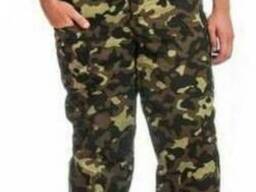 Брюки ватные камуфлированные для охранных служб, охоты и рыб