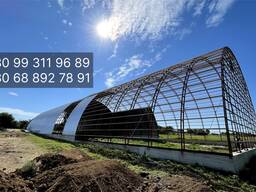Будівництво Ангарів та Зерносховищ 18х60(1080 м²) під ключ 2000 грн/м² Ангар для зерна