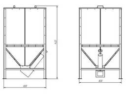 Бункер для твердотопливного котла Thermo Alliance Vulcan SF 0,6 куб. м.