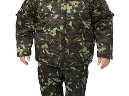 Бушлат камуфлированный с мех. ворот. тк. Грета, рис. Лес